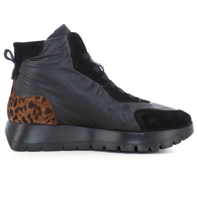 Pre-owned Wonders A24us Women High Sneakers A-2471 Trend I Black