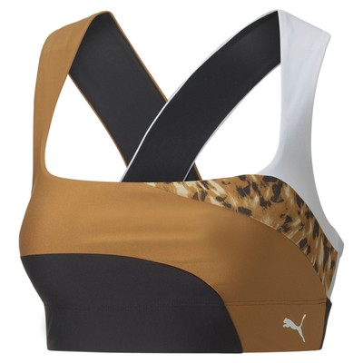 

Женский спортивный бюстгальтер Puma Mid Impact Safari Glam, размер , спортивный, повседневный, 52224051, Черный