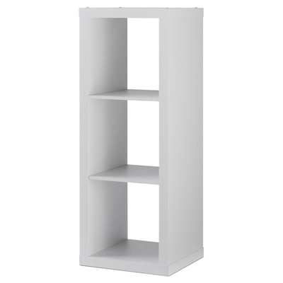 Home Office 3Cube Storage Organizer Bookshelf Display Rack Wood Open Shelf White