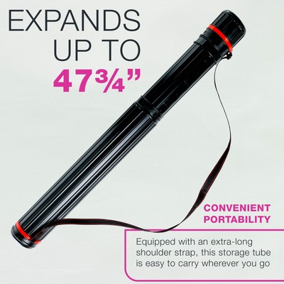 Drafting Drawing Poster Tube LARGE Black Dia: 4-7/8". Length: 30-1/4 - 47-3/4"