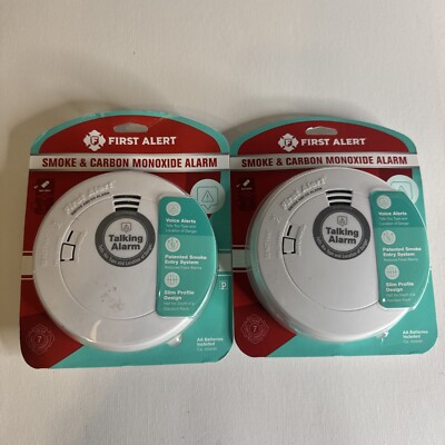 First Alert Smoke and Carbon Monoxide Talking  Alarm, 2-pack