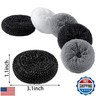 Blulu Plastic Dish Scrubbers for Dishes Pot Round Nylon Pad, Mesh Scouring Non Scratch Pads(Simple Colors,30 Pieces)