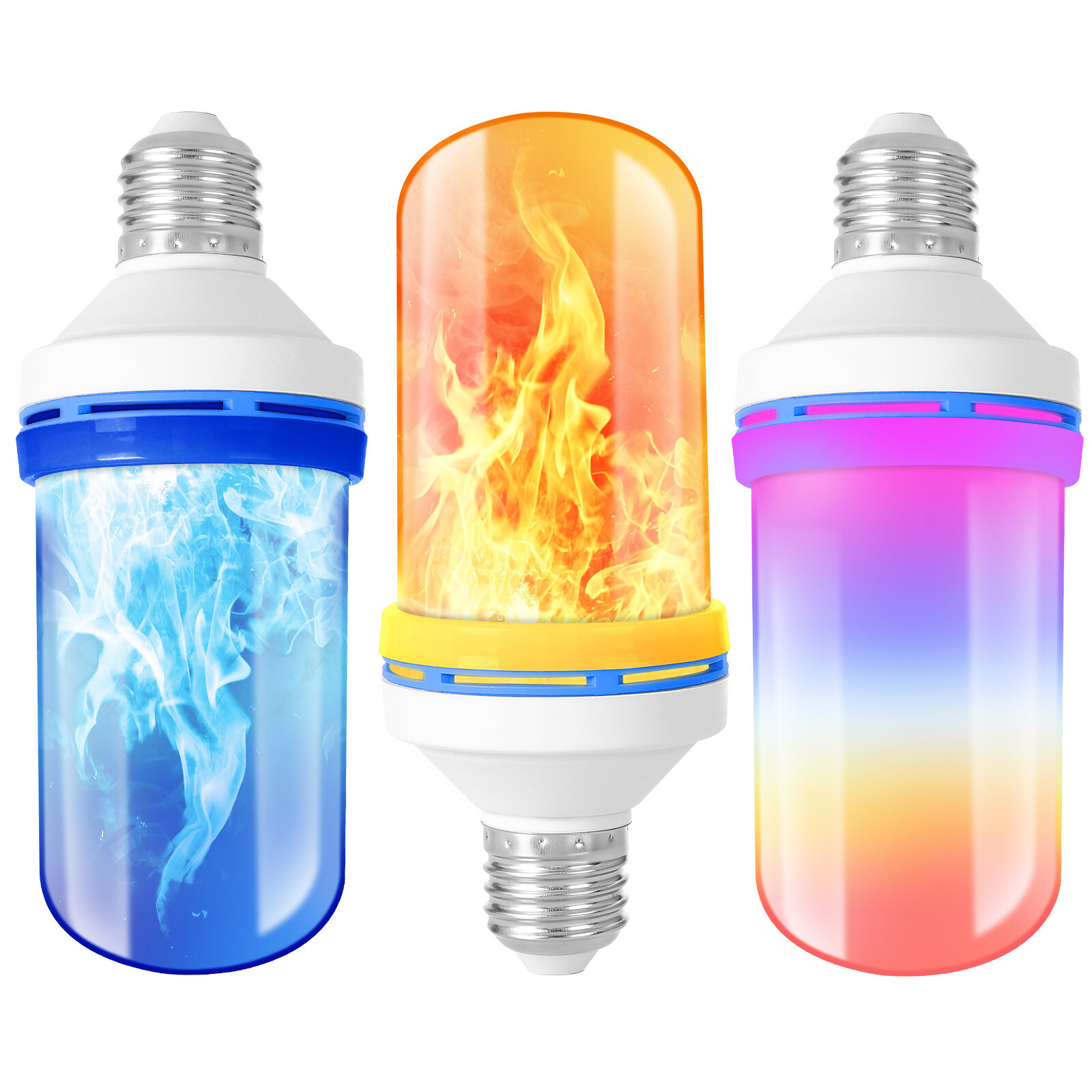 E27 Flicker Rainbow/yellow/blue Night Light