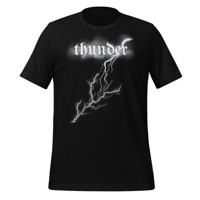 4 White Thunder, Thunder Bolt T-Shirt, Black White, Sneakattude