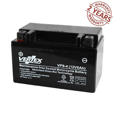 Kawasaki ZX 900 ZX9R 1998 VP9-4 Vertex Battery AGM 12V YTX9-BS