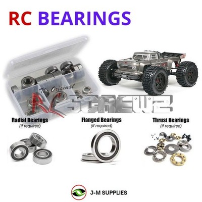RCScrewZ Rubber Shielded Bearings arrm015r for ARRMA OUTCAST 6S ARA106021 | SET