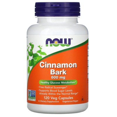 Now Foods Cinnamon Bark 600 мг 120 капсул с гарантией качества GMP
