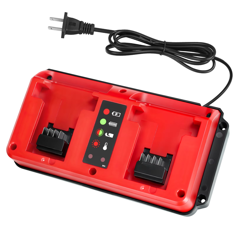90W Dual Ports Charger for Milwaukee 18V Lithium Battery Charger Rechargeable 48