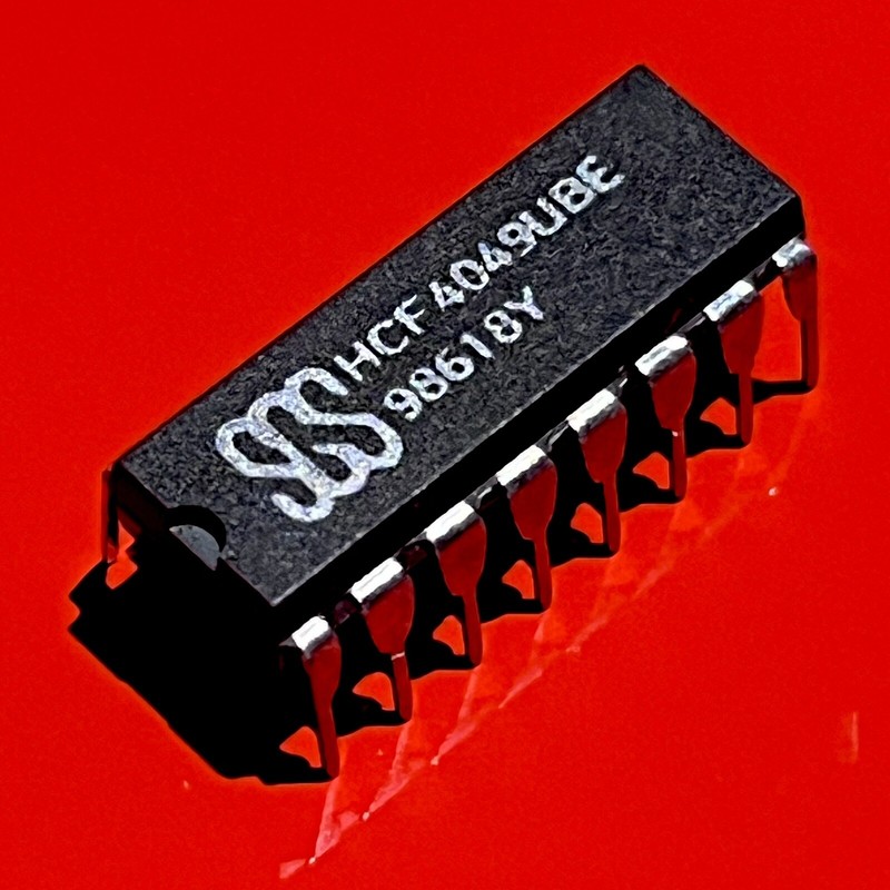 [1x] Hcf4049ubey Sgs Hex Inverter Buffer Ic Pdip-16