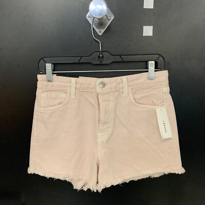 NWT J Brand Gracie Shorts High Rise Denim Faded Pandora Pink Size 26 $198