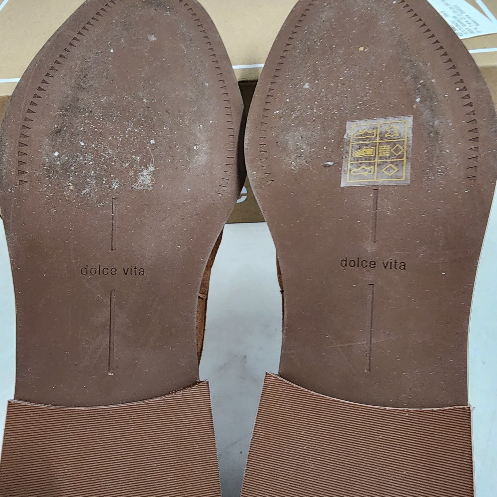 Dolce Vita Sallie Suede Chain Bit Loafers Women's 7.5 Brown Round Toe Slip On - Picture 6 of 18