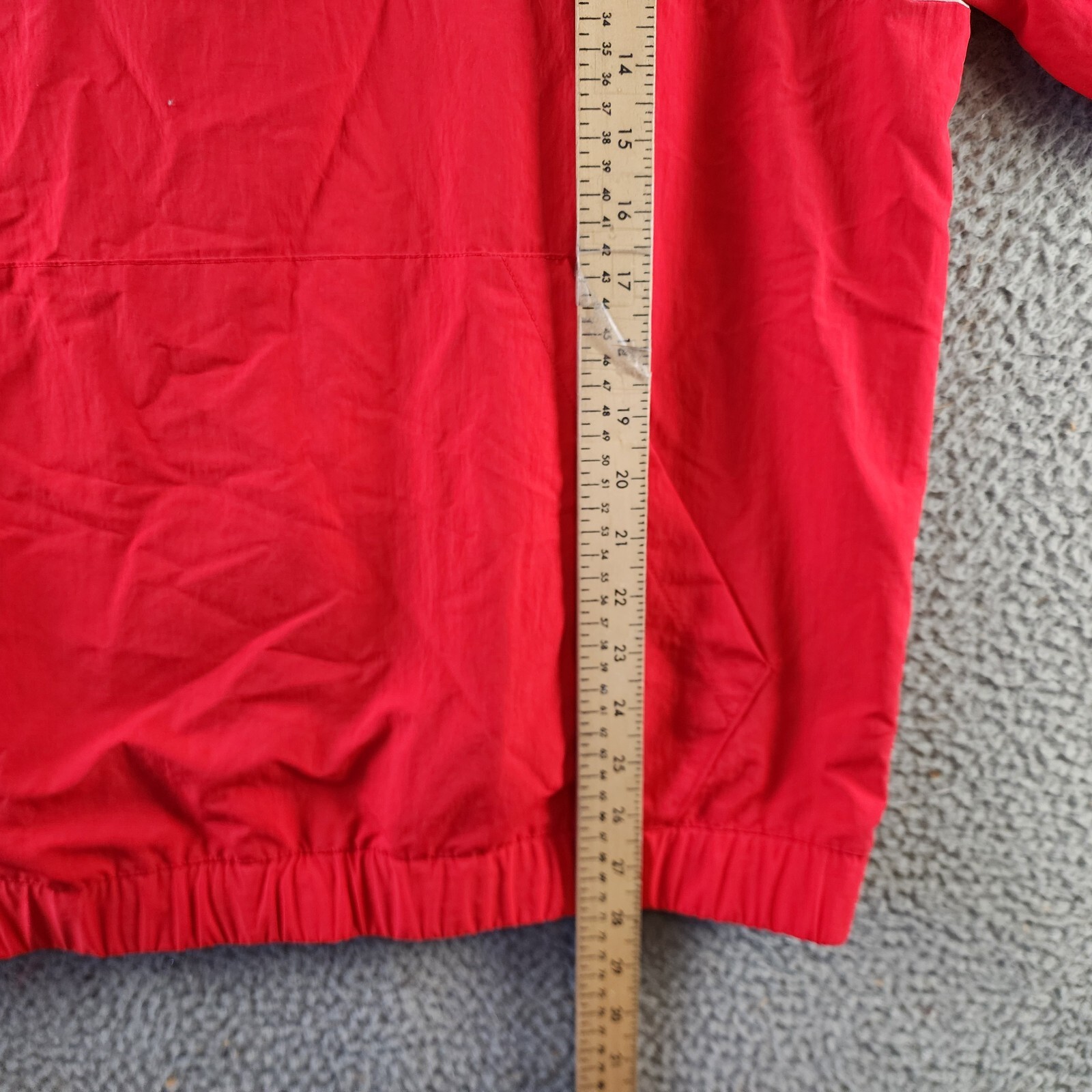 Reebok Retro Colorblocked Quarter-Zip Popover Men's L Vector Red Kangaroo Pocket - Picture 10 of 16
