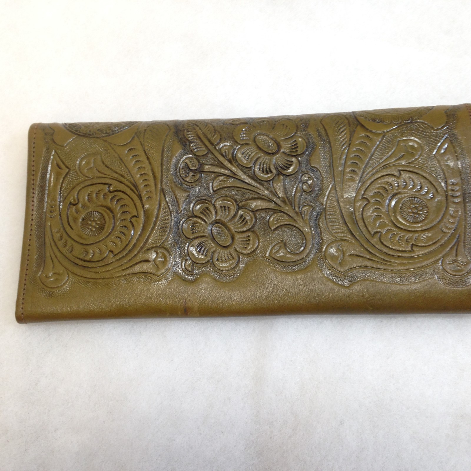 YEO, Tooled Leather Clutch, Wallet, Made in Mexico