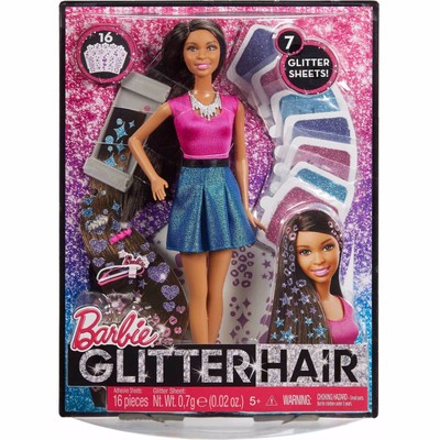 barbie with glitter hair