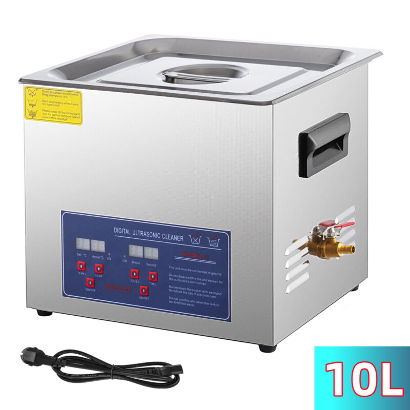 10L Professional Ultrasonic Cleaner Cleaning Equipment Industry Heated W/ Timer