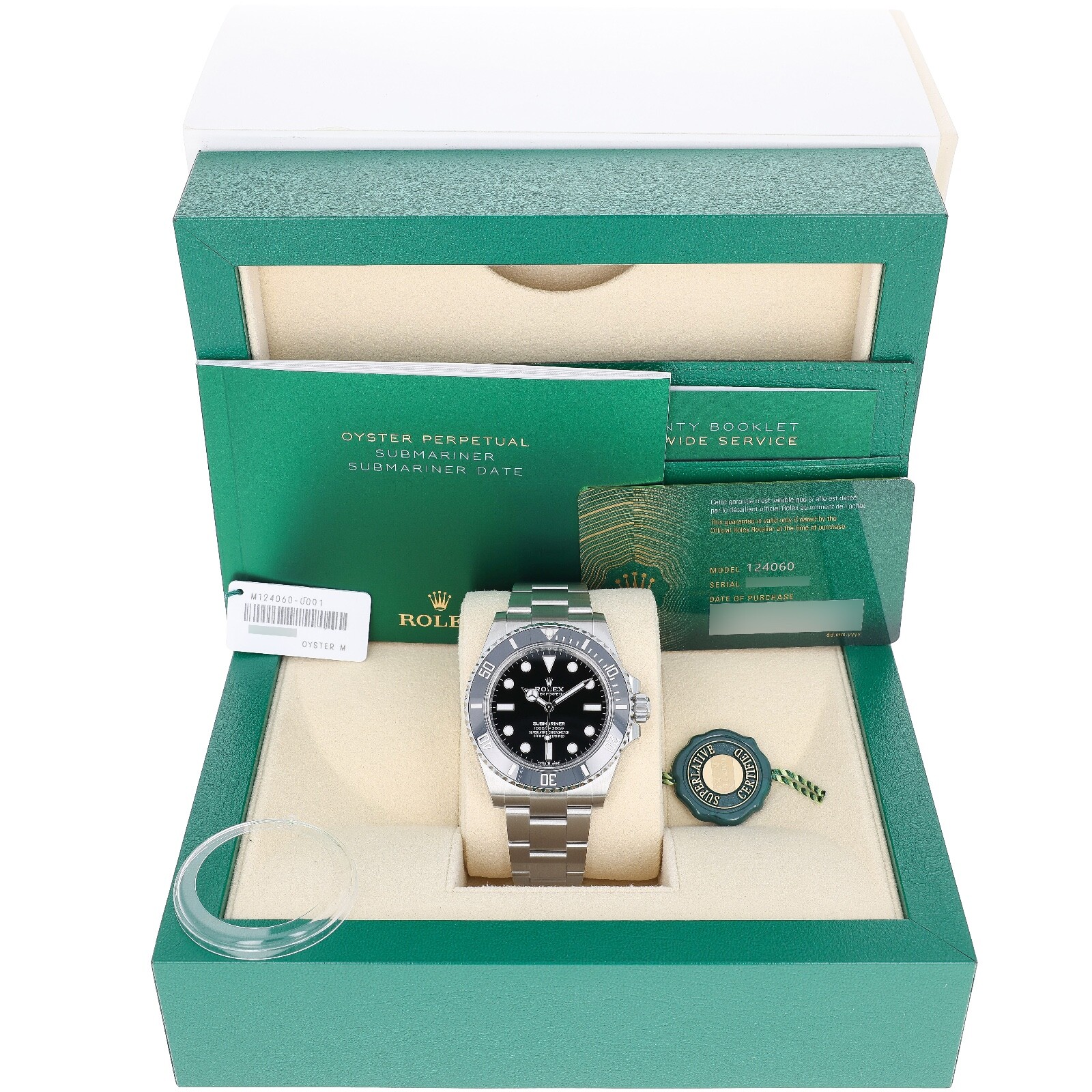 Pre-owned Rolex Submariner 124060 Black Stickers 2024 Oyster Steel 41 Mm