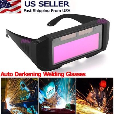Welding Glasses Auto Darkening  Goggles Mask Safety Automatic Dimming Welder Arc