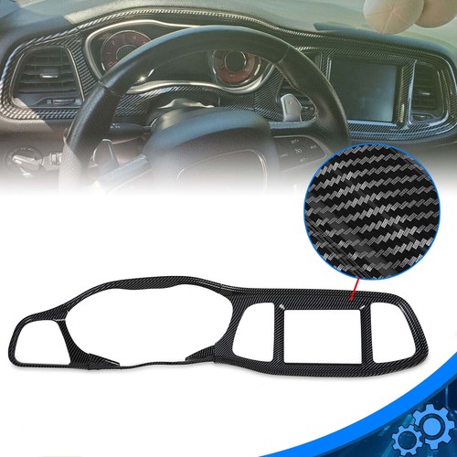 Отделка центральной консоли приборной панели Dodge Challenger 2015 + Чехол из углеродного волокна