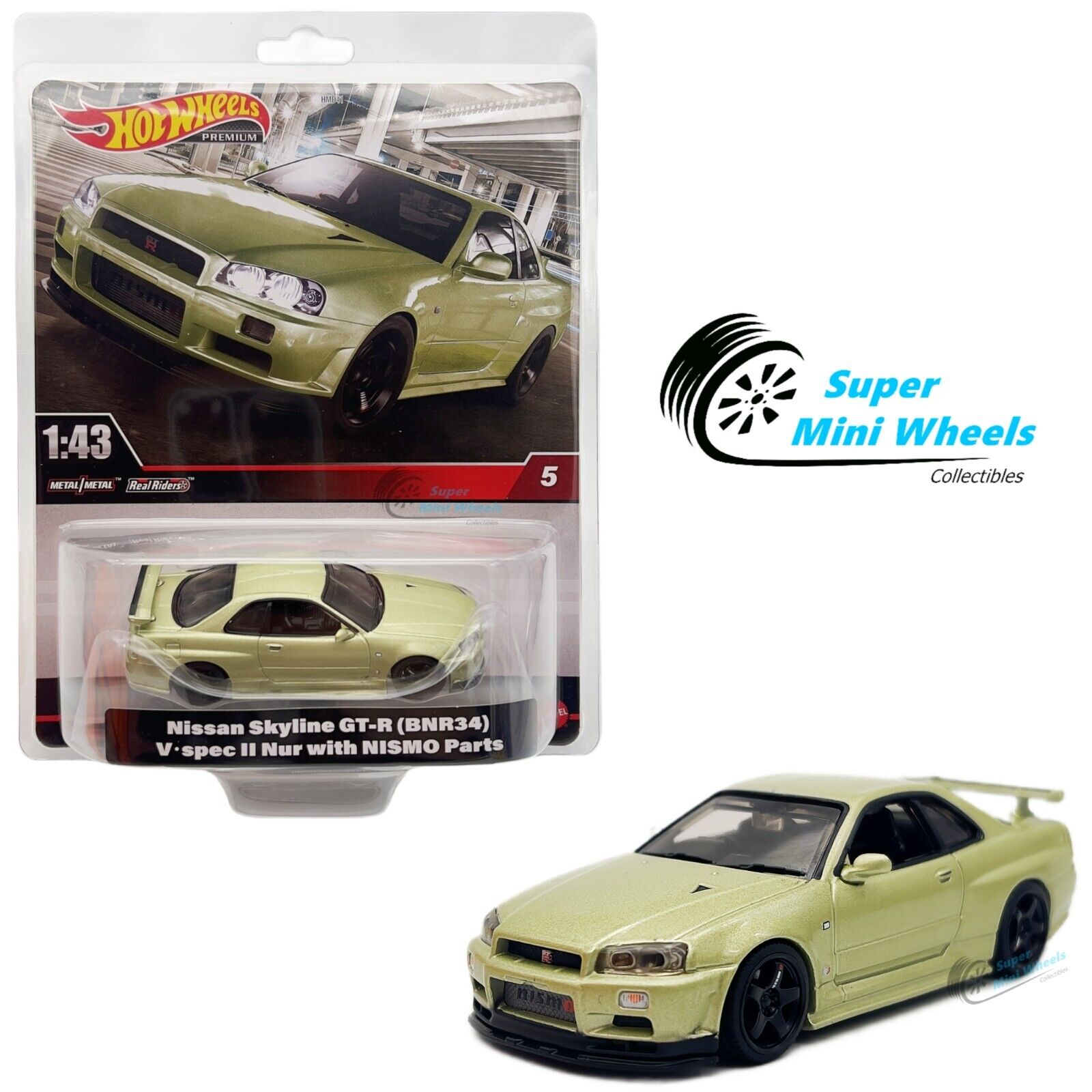 Hot Wheels 1:43 Nissan GT-R R34 V-spec II Nur with Nismo Hot Wheels 1:43 Nissan GT-R R34 V-spec II Nur with Nismo