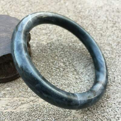 10% OFF- 58/59/60mm Certified Natural Black Emerald A*Jade Carved Bangle A1940