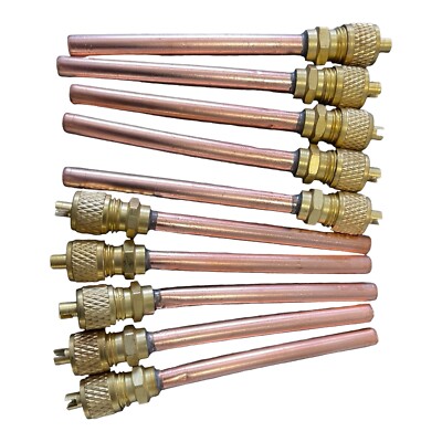 10x HVAC Service/Access Valve 1/4'' SAE/ 1/4'' OD/ 2.75'' Long.Capillary Connection