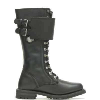 Женские черные кожаные мотоциклетные ботинки Harley-Davidson Grimes 12 Lace D87205