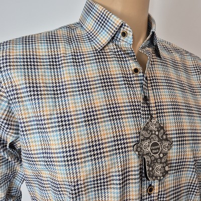 Luchiano Visconti Shirt Mens Size S Long Sleeve Button Up Multicolor (52)