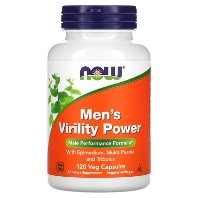 Now Foods Mens Virility Power 120 вегетарианских капсул с гарантией качества GMP, веганский,