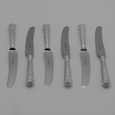KINGS Design WEBBER & HILL Sheffield Silver Service Cutlery Six Tea Knives