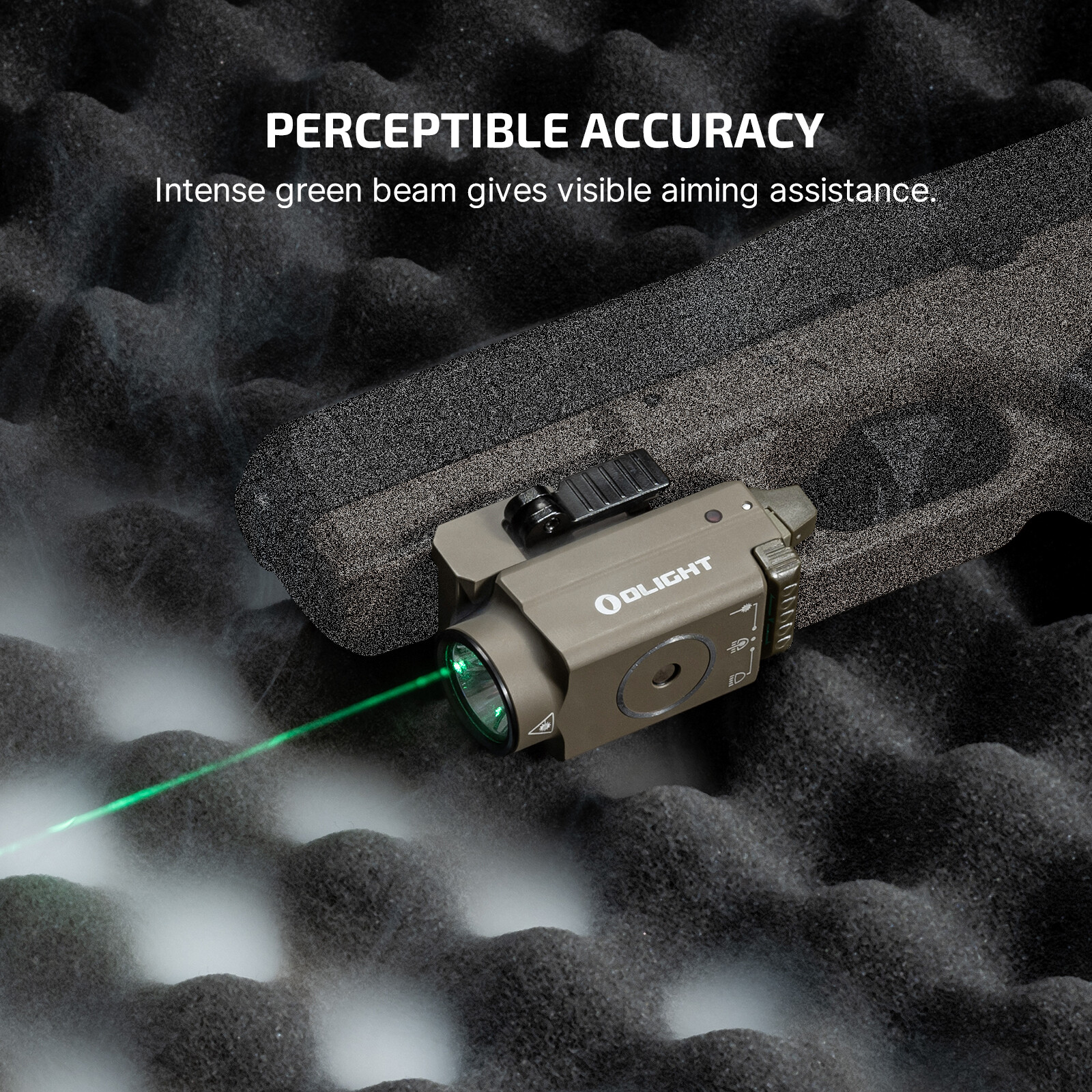 Olight Baldr S(Flat Dark Earth) 800 Lumen Weaponlight Tactical Light Green Laser