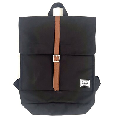 Herschel Supply Co Classic City Mid-Volume Eco Backpack Black Canvas Flap