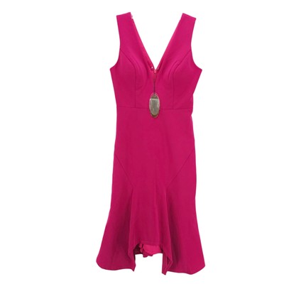 NWT BARIANO Dress Magenta Pink Asymmetrical Hem Size MEDIUM