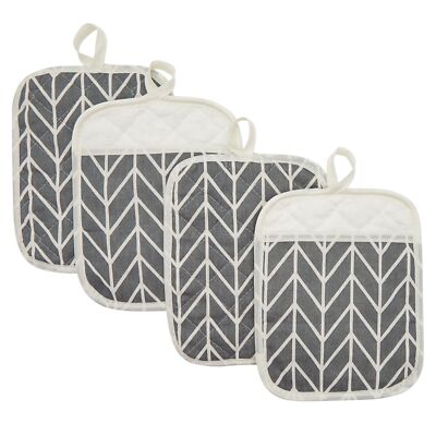 4 Pack Bohemian Pot Holders, Hot Pads for Kitchen Counter and Pan Handles 7x8.5"