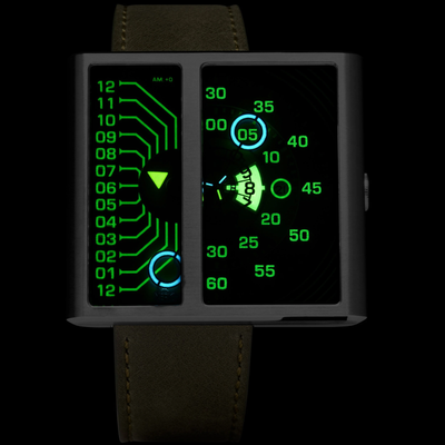 Pre-owned Xeric Soloscope Ii Automatic Army Steel Limited Edition