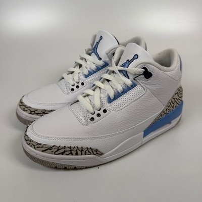 Jordan 3 Retro UNC 2020 White Valor Blue Tech Grey CT8532-104 Mens Size 8