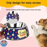SLZZ Pet Cats Dogs 2 in 1 Food Water Bowls - Non Slip Skid Proof Heavy Duty Pet Cats Dog Food Water Bowls for Feeding Drinking Small Medium Large Dogs Cats Puppies-Cartoon Stars-M