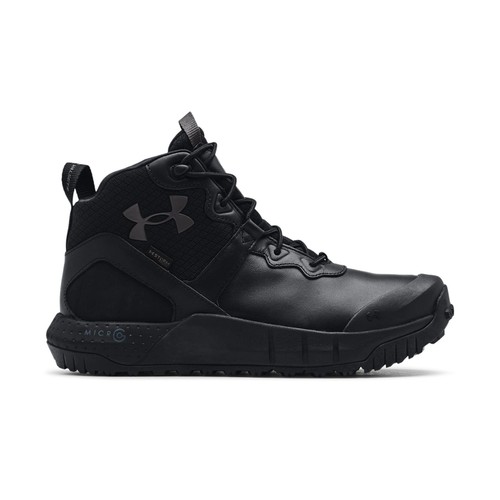 

[3024334-001] Mens Under Armour Micro G Valsetz Mid Leather Waterproof Tactical, Black-jet gray