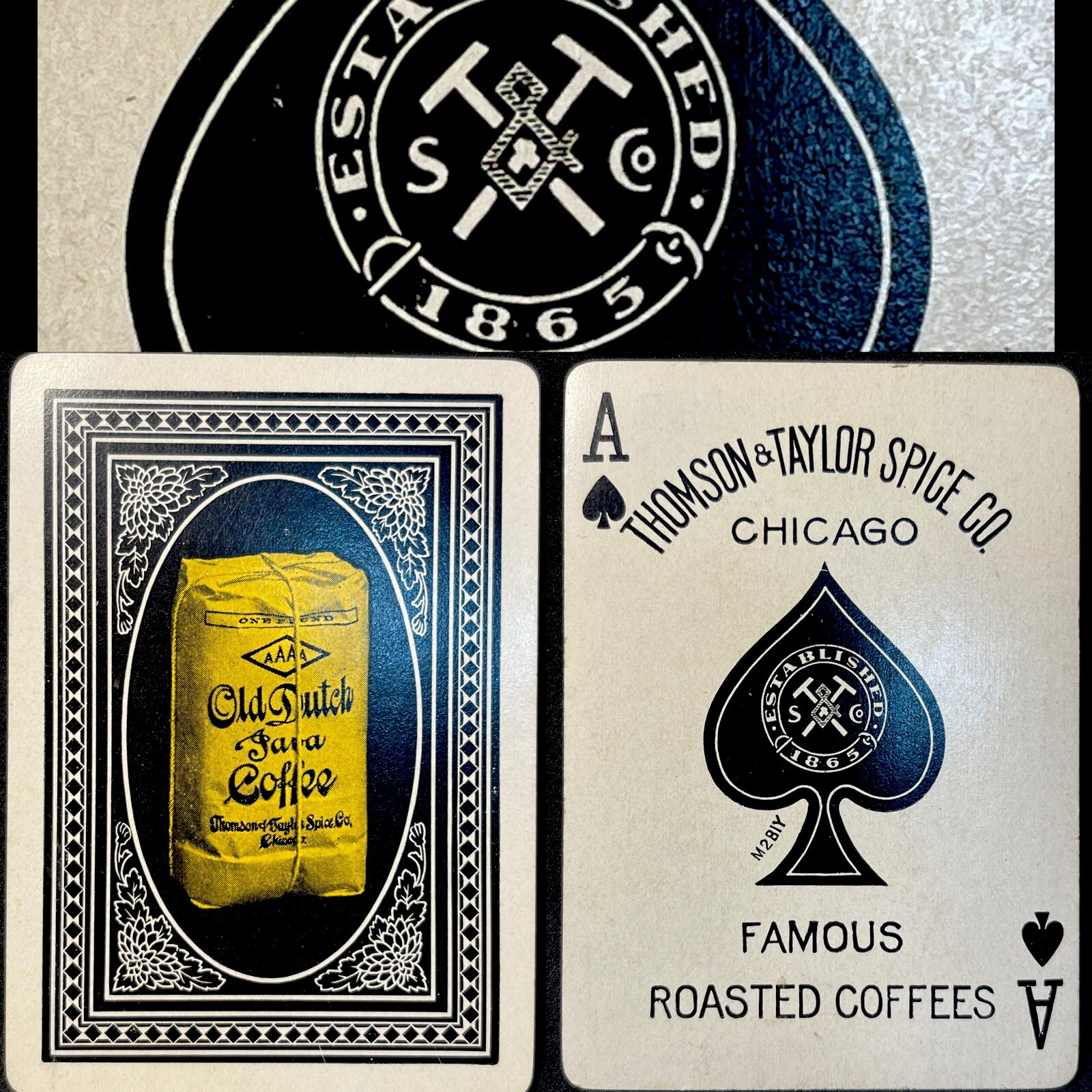 c1912 Thomson & Taylor Spice Co Rare Playing Cards Old Dutch Java Coffee  Deck | eBay