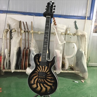 1pc Zakk Solid Body Electric Guitar 6Strings Tree Burl Top Mahogany Body&Neck