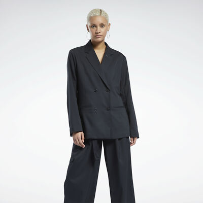 

Reebok Classics Blazer Womens Black Casual Lifestyle Jacket Outwear Top, Черный, Reebok Classics Blazer