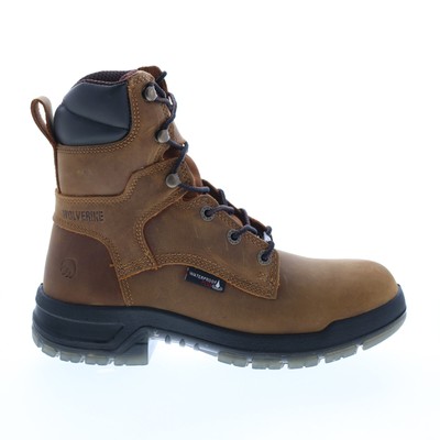 

Wolverine Ramparts 8 Boot W190020 Мужские коричневые кожаные рабочие ботинки на шнуровке 9.5, Коричневый, Wolverine Ramparts 8" Boot