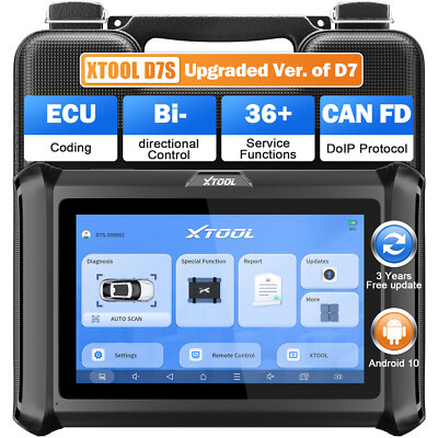 XTOOL D7S Car Diagnostic Scanner Tool Bi-Directional E/CU Coding All Systems