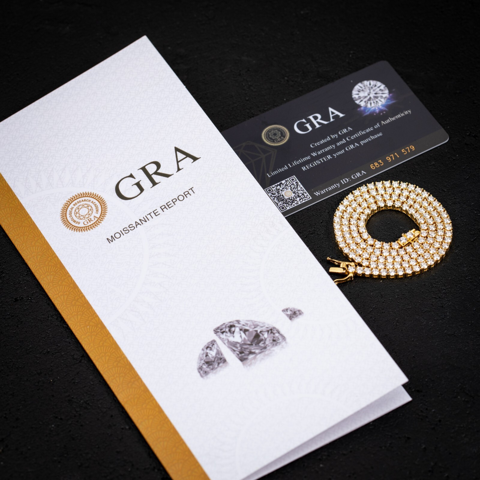 Pre-owned Sterling Iced Men's Moissanite 3mm 925  Silver Yellow Gold Hip Hop Chain Necklace In White/colorless