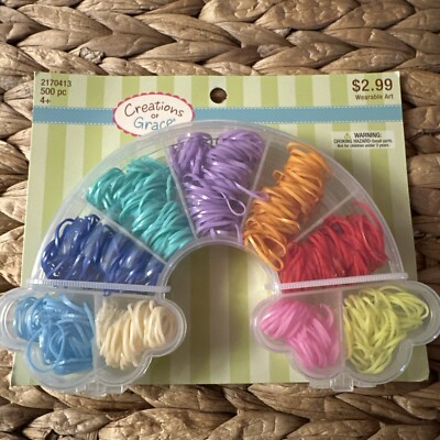 Creations Of Grace Small Multicolored Rubber Bands For Hair