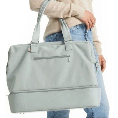 Pre-owned Beis Weekender Bag In Slate Blue Grey In Gray