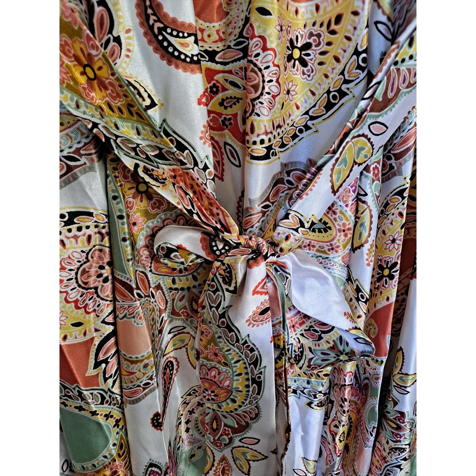 Her Destiny Woman White Paisley Long Skirt with Belt Size 1X — photo 2
