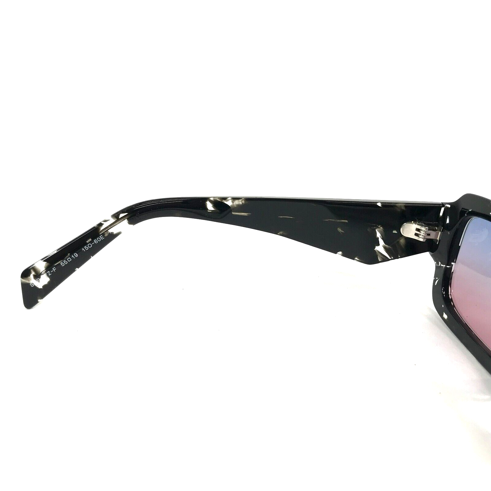 Pre-owned Prada Sunglasses Spr27z-f 15o-60e Black Crystal Asian Fit With Blue Pink Lenses In Multicolor