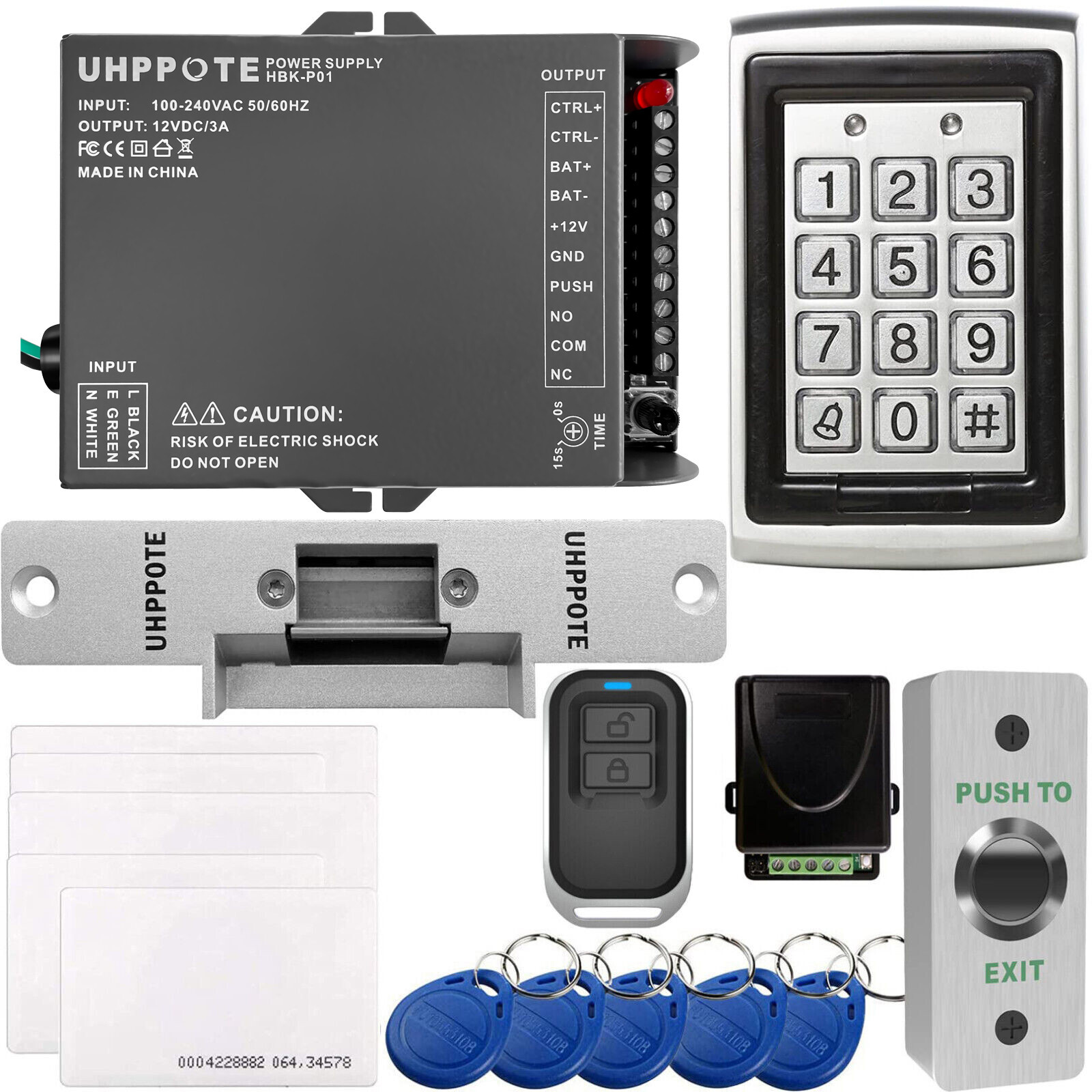 Full Complete Metal Shell Single Door Access Control Keypad 