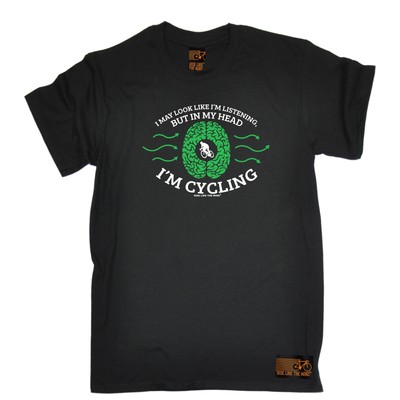 Listening In My Head Im Cycling T-SHIRT Cyclist Bike Biking birthday funny gift