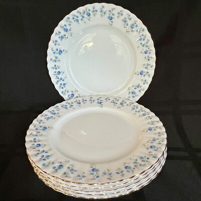 6 Royal Albert MEMORY LANE 8 '' Dessert/ Luncheon Plates Bone China England